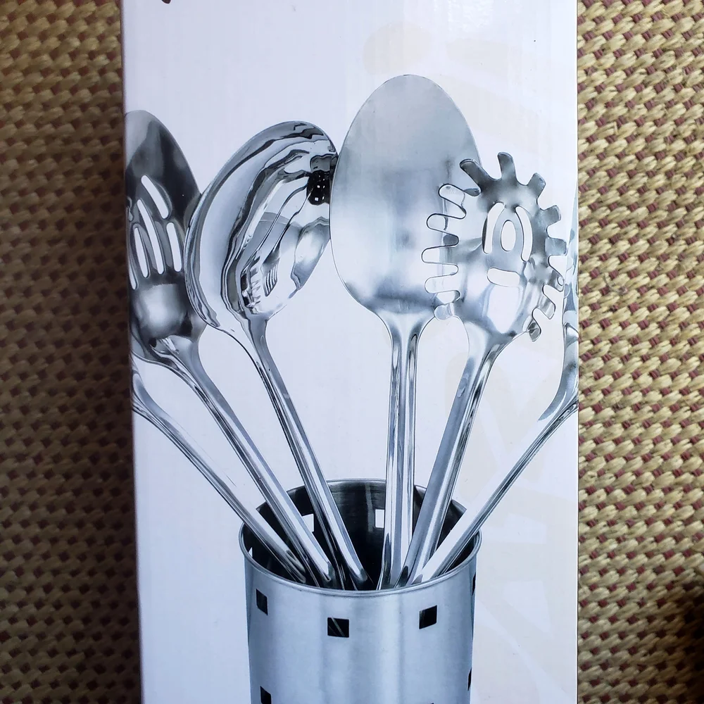 NEW Parini 7-Piece Stainless Steel Serving Utensil Set kitchen home dining